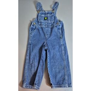 John Deere Boys Denim Blue Jean Bib Overalls 2T